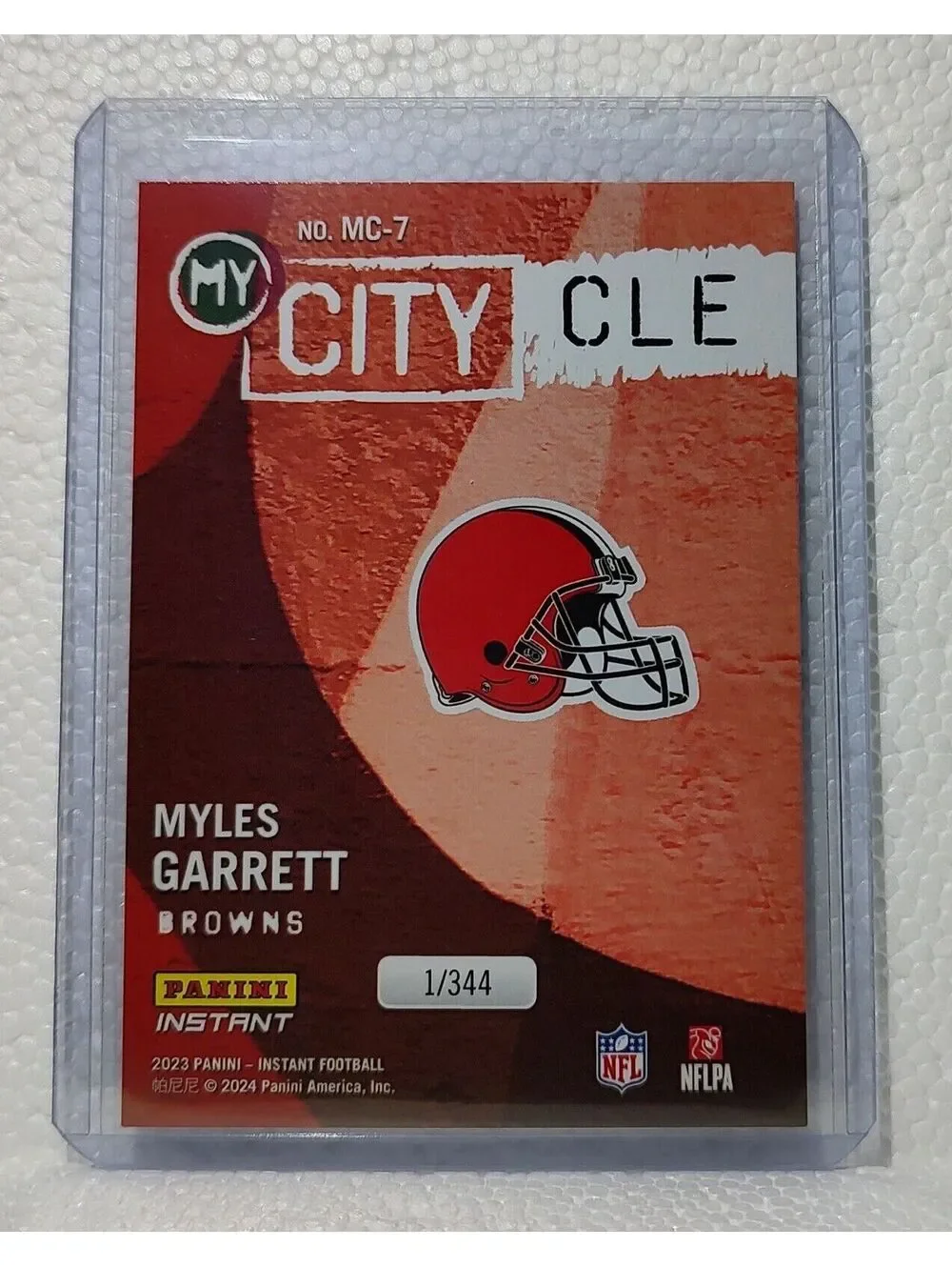 Myles Garrett 2023 Panini NFL #7 My City Football Card Browns 1/344